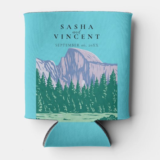 Yosemite National Park Wedding Retro Dosenkühler (Vorderseite)