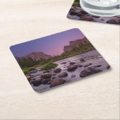 Yosemite Nationalpark an der Dämmerung Rechteckiger Pappuntersetzer (angewinkelt)