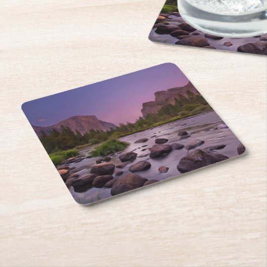 Yosemite Nationalpark an der Dämmerung Rechteckiger Pappuntersetzer (angewinkelt)