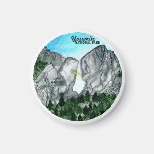 Yosemite Nationalpark Aquarell Magnet