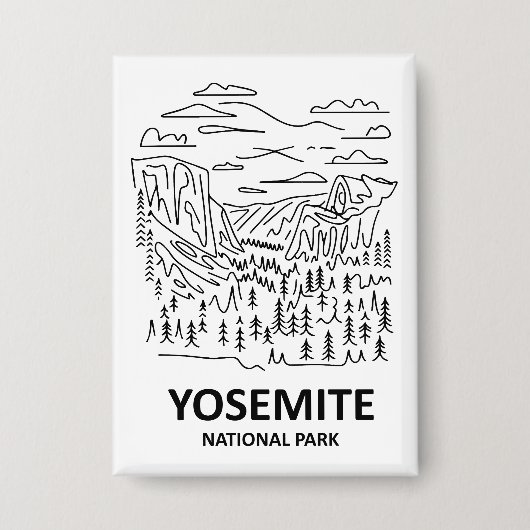 Yosemite Nationalpark Art Button (Vorderseite)