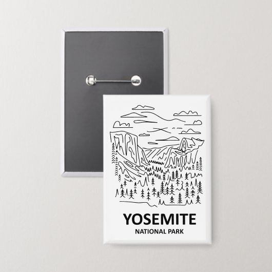 Yosemite Nationalpark Art Button (Vorderseite/Rückseite)