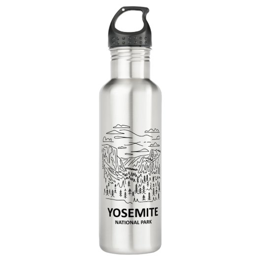 Yosemite Nationalpark Art Edelstahlflasche (Vorderseite)