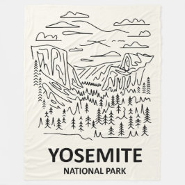 Yosemite Nationalpark Art Fleecedecke