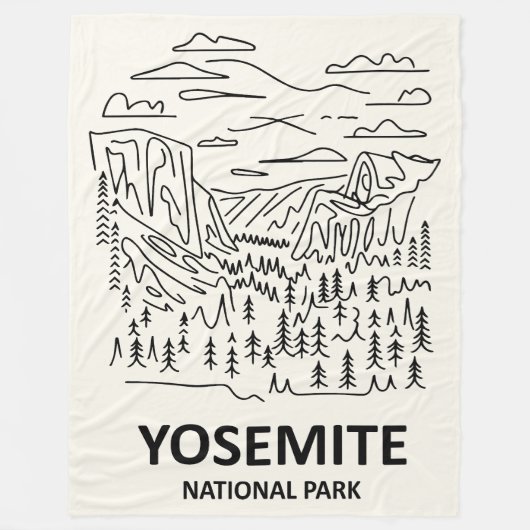 Yosemite Nationalpark Art Fleecedecke (Vorderseite)