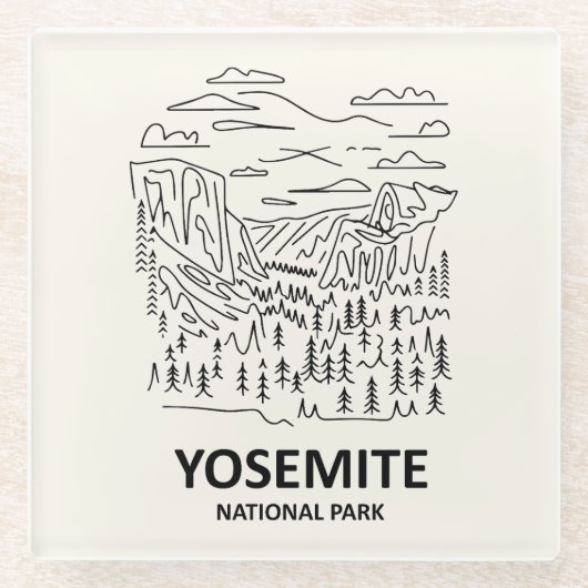 Yosemite Nationalpark Art Glasuntersetzer (Vorderseite)