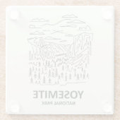 Yosemite Nationalpark Art Glasuntersetzer (Rückseite)