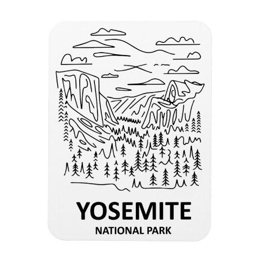 Yosemite Nationalpark Art Magnet (Vertikal)