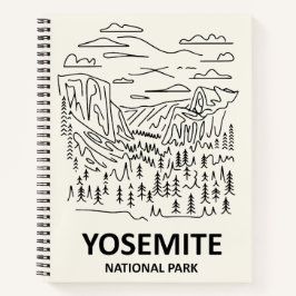 Yosemite Nationalpark Art Notizblock