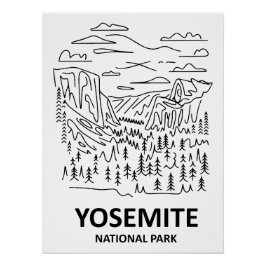 Yosemite Nationalpark Art Poster