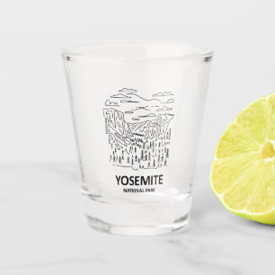 Yosemite Nationalpark Art Schnapsglas