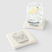 Yosemite Nationalpark Art Steinuntersetzer (Seitenansicht)