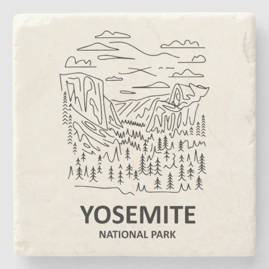 Yosemite Nationalpark Art Steinuntersetzer (Vorderseite)
