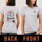 Yosemite Nationalpark Bären Minimalistischer Berg T-Shirt