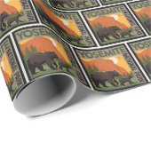 Yosemite-Nationalpark | Bärenfamilie Geschenkpapier (Rolleneckpunkt)