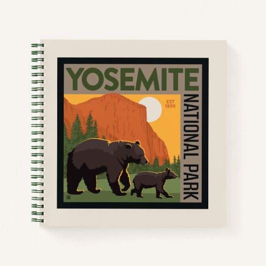 Yosemite-Nationalpark | Bärenfamilie Notizblock (Vorderseite)