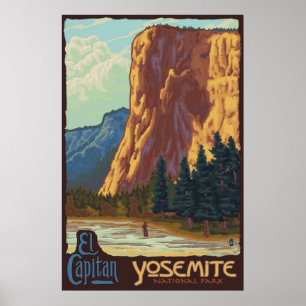 Yosemite Nationalpark, CA - Plakat EL Capitan