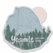 Yosemite Nationalpark Calif Camping Transparenz Aufkleber (Vorderseite)
