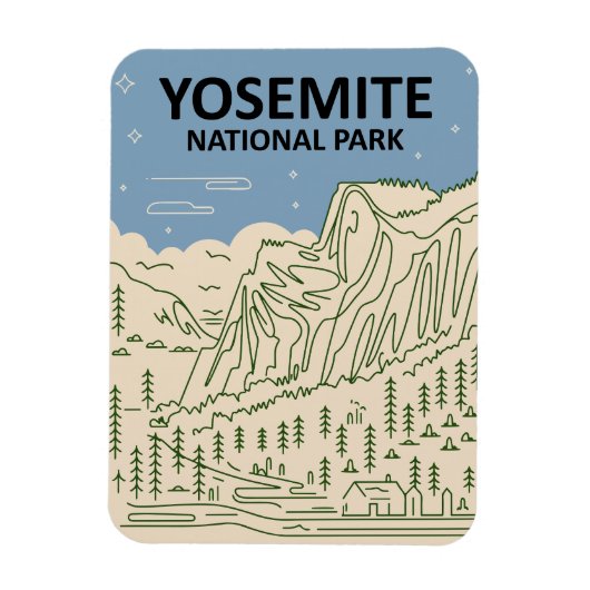 Yosemite Nationalpark California Magnet (Vertikal)