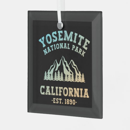 Yosemite Nationalpark California Ornament Aus Glas (Vorderseite links)