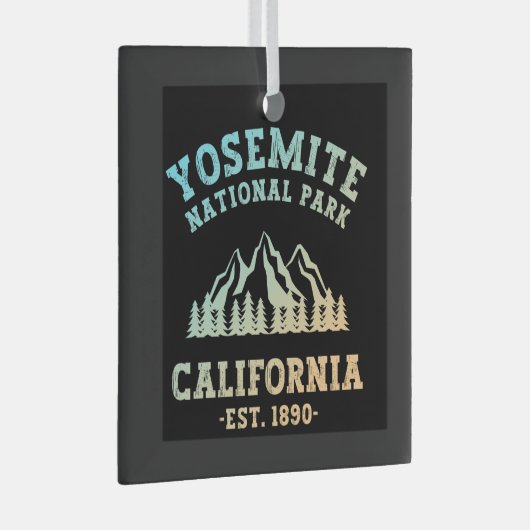 Yosemite Nationalpark California Ornament Aus Glas (Vorderseite Rechts)