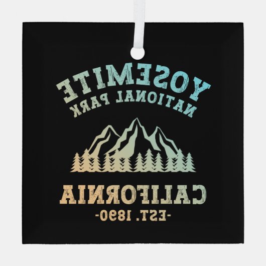 Yosemite Nationalpark California Ornament Aus Glas (Rückseite)