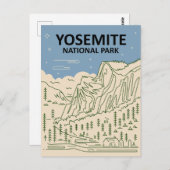 Yosemite Nationalpark California Postkarte (Vorne/Hinten)