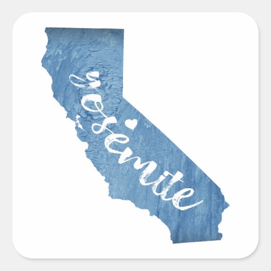 Yosemite Nationalpark California Quadratischer Aufkleber (Vorderseite)