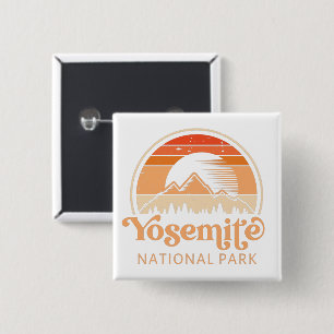 Yosemite Nationalpark California Retro Vintag Button