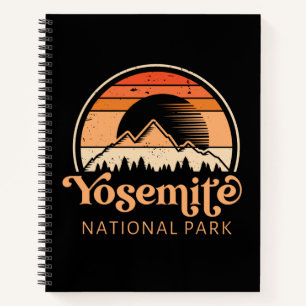 Yosemite Nationalpark California Retro Vintag Notizblock