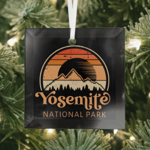Yosemite Nationalpark California Retro Vintag Ornament Aus Glas