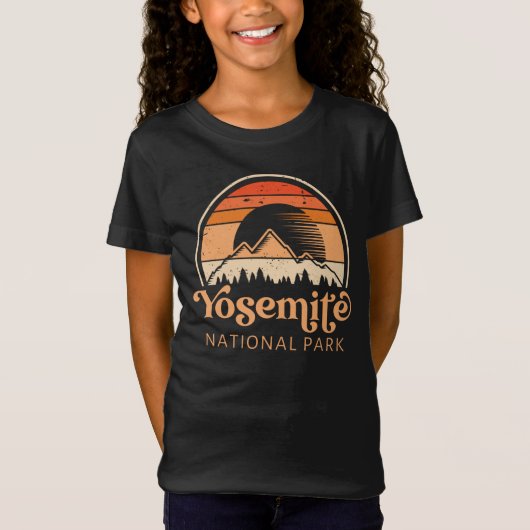 Yosemite Nationalpark California Retro Vintag T-Shirt (Vorderseite)