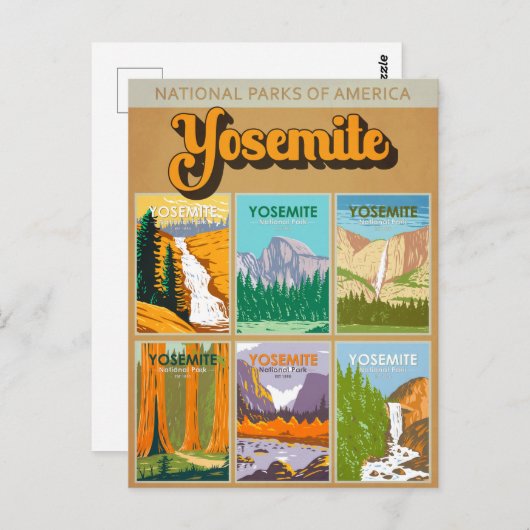 Yosemite Nationalpark California Sehenswürdigkeit Postkarte (Vorne/Hinten)
