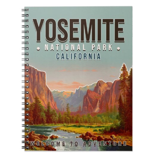 Yosemite Nationalpark California Vintag in den 60e Notizblock (Vorderseite)