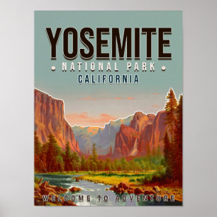 Yosemite Nationalpark California Vintag in den 60e Poster