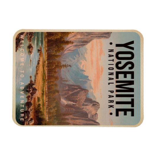 Yosemite Nationalpark California Vintag Magnet (Horizontal)