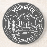 Yosemite Nationalpark California Vintag Monoline