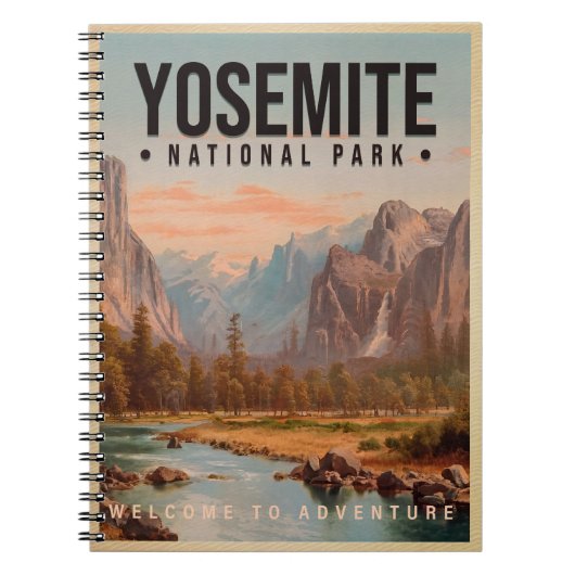 Yosemite Nationalpark California Vintag Notizblock (Vorderseite)
