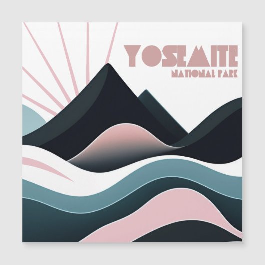Yosemite Nationalpark Colored Hills Magnetkarte (Vorderseite)