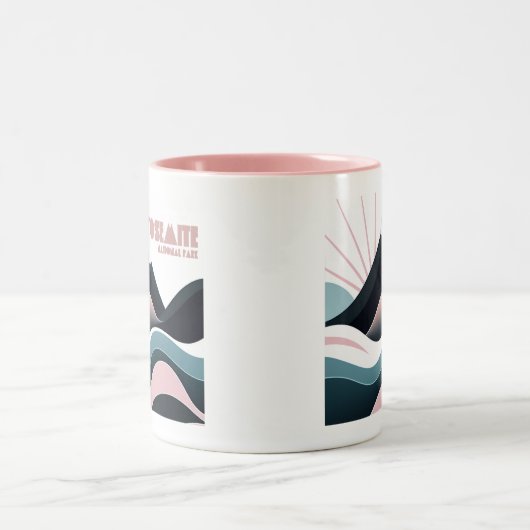 Yosemite Nationalpark Colored Hills Zweifarbige Tasse (Mittel)