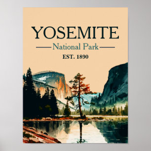 Yosemite Nationalpark El Capitan im Herbst Poster