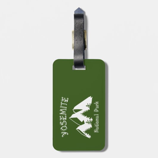 Yosemite-Nationalpark Gepäckanhänger (Rückseite vertikal)