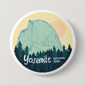 Yosemite Nationalpark Halbedeckter Dom Wandern Button (Vorderseite)