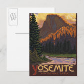 Yosemite Nationalpark - Halbkuppelwanderkarte Postkarte (Vorne/Hinten)