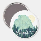 Yosemite Nationalpark Half Dome Aquamarin Green Magnet (Vorderseite/Rückseite)