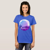 Yosemite Nationalpark Half Dome Lila Blue T-Shirt (Vorne ganz)
