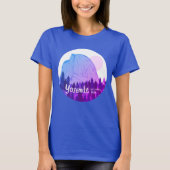 Yosemite Nationalpark Half Dome Lila Blue T-Shirt (Vorderseite)