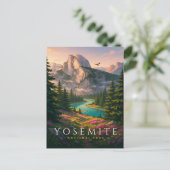 Yosemite-Nationalpark Half Dome Postkarte (Stehend Vorderseite)