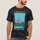 Yosemite Nationalpark Half Dome Retro gestört T-Shirt (Vorderseite)
