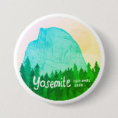 Yosemite Nationalpark Half Dome Wandern Grün Button (Vorderseite)